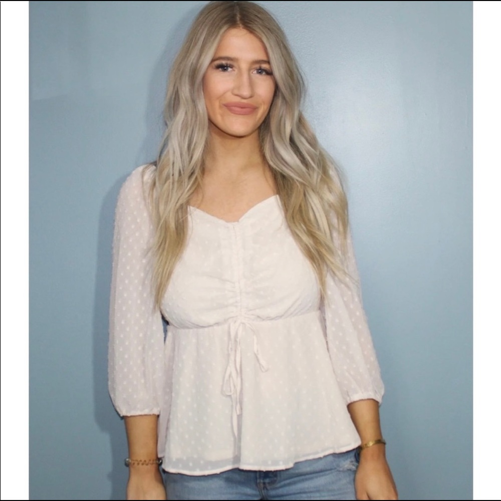 Phoebe Swiss Dot Top